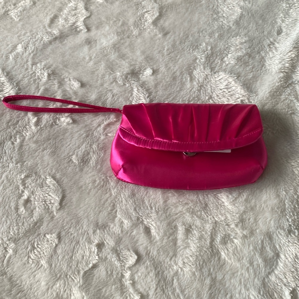 Pink Satin Wristlet
